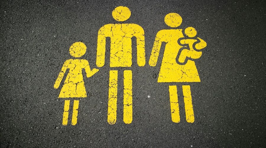 yellow family sign